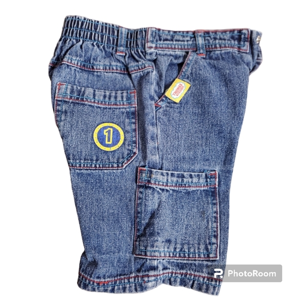 Thomas The Train Tank Engine Jean Denim Stretch Waist Band Shorts Boys 3T - Picture 3 of 11